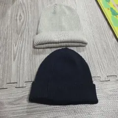 GAP ニット帽 2点セット グレー ネイビー