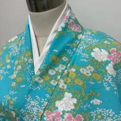 KN5697 洗える着物 小紋 身丈154cm ポリエステル 化繊