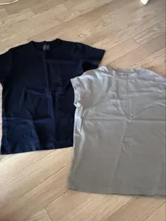 無印良品　半袖 Tシャツ 2枚セット ネイビー グレーのサムネイル