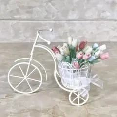 アイアンガーデンbicycle※リメ缶※ガーデン雑貨※樹脂粘土※デコパージュ