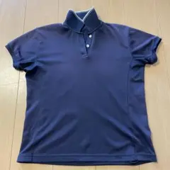 ネイビー ポロシャツ メッシュ 2ボタン