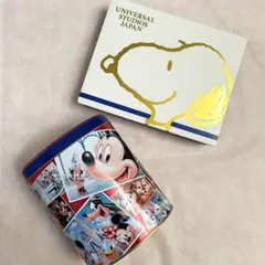 【未使用】USJ スヌーピー　ディズニー　空き缶セット