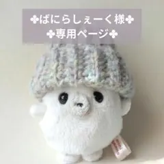 ばにらしぇーく様専用ページ✻ニット帽✻ミニビーンズあざらし✻ぬい服