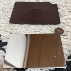 COACH ブラウンレザー カードケース ミラー