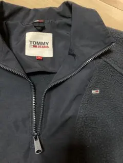 TOMMY JEANS ネイビーフリースジャケット　ハーフジッパー　ジャンバー