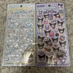 Kuromi & Cinnamoroll ボンボンドロップシール 2枚セット
