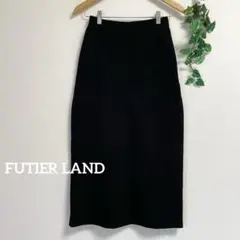 FUTIER LAND＊ M 黒 タイトスカート ストレッチ ニットスカート