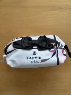 LANVIN en Bleu ポーチ リボン ホワイトのサムネイル