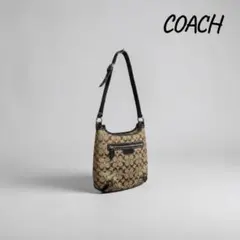 COACH シグネチャー ショルダーバッグ ワンショルダー 肩掛け ブラック人気