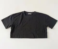 ZARA クロップド丈 Tシャツ ブラックのサムネイル