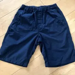 UNIQLO イージーショートパンツ ネイビー 160 後ろポケット付き