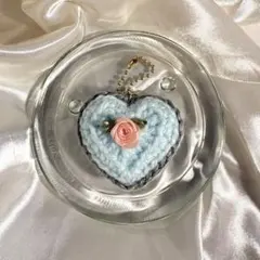 ぷっくりハートキーホルダー