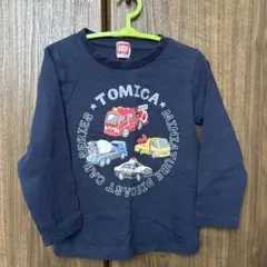 トミカ ミニカー 長袖カットソー 100cm ネイビー
