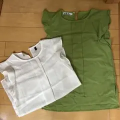 I&A フリル袖 ノースリーブトップスセット