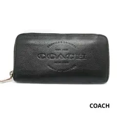 COACH コーチ ラウンドファスナー長財布 ブラックのサムネイル