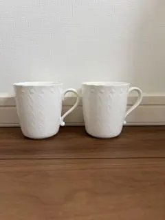 MARUMI CHINA ホワイトマグカップ 2個セット