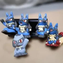 ポケモン メガルカリオほか 指人形 まとめ売り　中古品（リオルも）