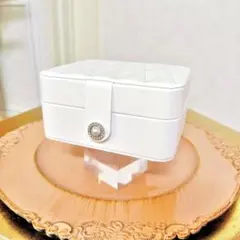 【新品未使用】ジュエリーボックス 白 鏡 アクセサリー ケース 収納ボックス