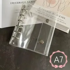 クリアバインダー ダブルボタン A7シール帳 ロルバーン シルバー