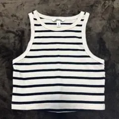 H&M ストライプ タンクトップ US S