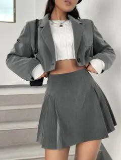 グレージャケット　ショート丈　韓国