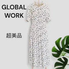 極美品！GLOBAL WORK　グローバルワーク花柄ロングワンピース　M