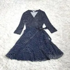 美品　ダイアンフォンファステンバーグ シルク100% ラップワンピース サイズ6