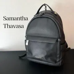 【美品】サマンサタバサ リュック バックパック ブラック ゴールド金具