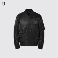 ユニクロ +J ハイブリッドダウンオーバーサイズMA-1 ブラック L - メルカリ