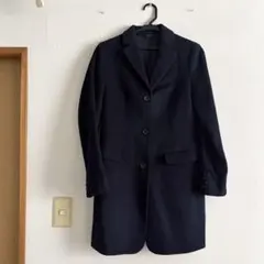 ユニクロ　ウールカシミヤチェスターコート ネイビー Sサイズ