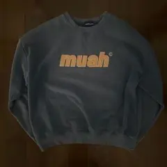 muah muah ロゴ入りクルーネックスウェット
