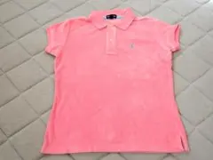 Ralph Lauren ピンク タオル生地ポロシャツ 150