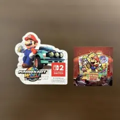 マリオカート ワールド ステッカー　シール　Nintendo switch 2点