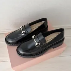 未使用✨ファビオルスコーニ 厚底ヒール　ローファー 37 ブラック