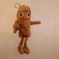 茶色い人型ぬいぐるみ キーホルダー付き