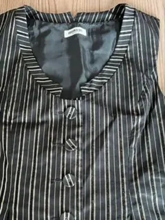 ストライプ ノースリーブベスト