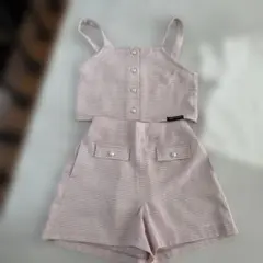 Jenni Love ピンクチェックセットアップ×Ｔシャツ160