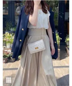 キルティングレザーチェーンショルダーバッグ［tr319］