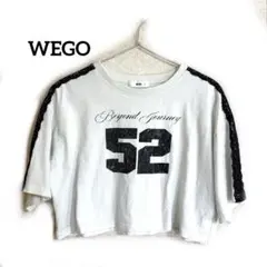 WEGO レース切替 ショート丈 Tシャツ ホワイト Fのサムネイル