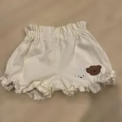 ミッフィー　フリル付きホワイトショートパンツ　80cm