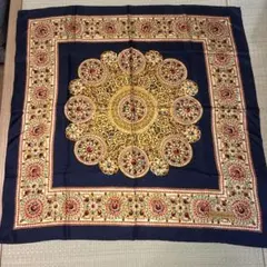 YVES SAINT LAURENT ネイビー スカーフ