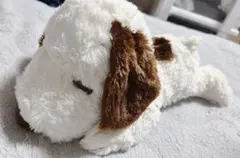スヌーピー　SNOOPY 寝そべり ぬいぐるみ 白と茶色