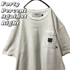 フォーティーパーセントアゲインストライツ ロゴ 刺繍 半袖 Tシャツ