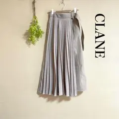 【CLANE】クラネ　3WAYミリタリープリーツスカート  ベージュ　美品