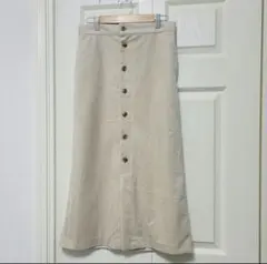 ベージュ OZOC コーデュロイタイトロングスカート