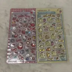 ハローキティ ポムポムプリン ボンボンドロップシール 2つセット