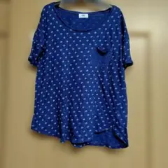 Old NAVY M〜Lレディース ネイビー花柄半袖Tシャツのサムネイル