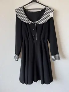 千鳥格子ワンピース