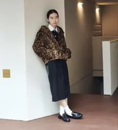 ＜6(ROKU)＞フェイクファー レオパード ブルゾン