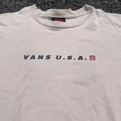 00s 珍品VANS USA Tシャツ ベージュ 浮世絵 和柄JNCO